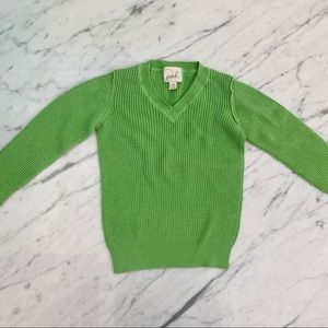 Peek Waffle Knit Green Sweater